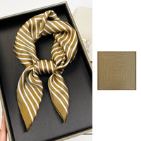 BCHICU Pinstripe 66cm*66cm 100% Silk Small Square Scarf Small Neckerchief with Suit