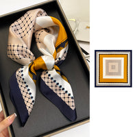 BCHICU ZS7006-01# 66cm*66cm 100% Silk Small Square Scarf Small Neckerchief with Suit