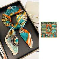 BCHICU ZS7006-03# 66cm*66cm 100% Silk Small Square Scarf Small Neckerchief with Suit