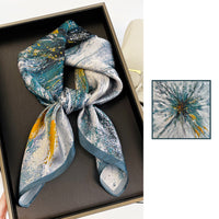 BCHICU ZS7007-04# 66cm*66cm 100% Silk Small Square Scarf Small Neckerchief with Suit
