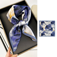 BCHICU ZS7007-03# 66cm*66cm 100% Silk Small Square Scarf Small Neckerchief with Suit
