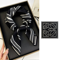BCHICU ZS7009-02# 66cm*66cm 100% Silk Small Square Scarf Small Neckerchief with Suit