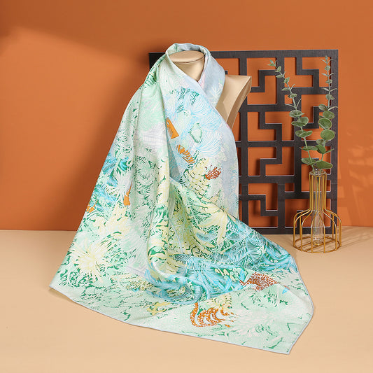 BCHICU ZSXW-90-003 90cm*90cm A Large Square Silk Shawls&Scarves