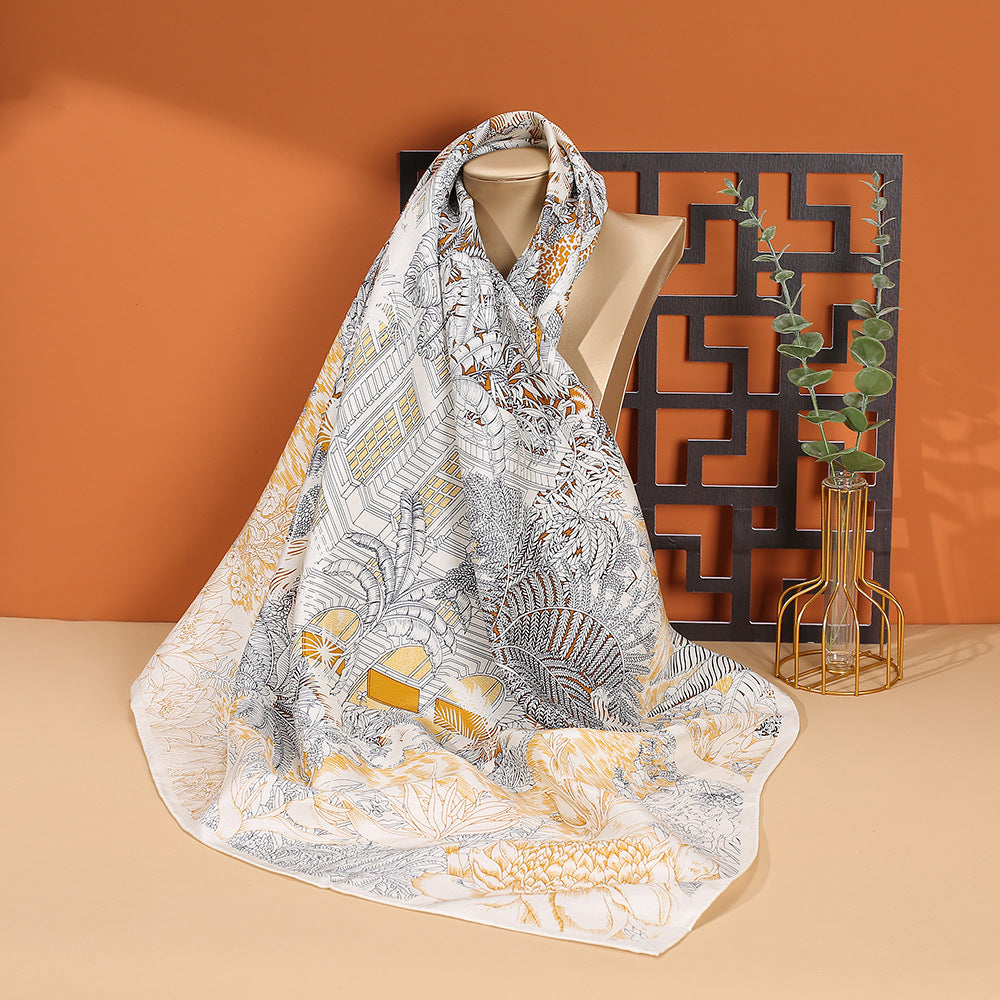 BCHICU ZSXW-90-004 90cm*90cm A Large Square Silk Shawls&Scarves