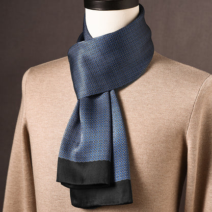 BCHICU 100% Mulberry Silk High-end Men's Scarf 160cm*26cm  : Versatile Long Business Scarf for Spring, Autumn, and Winter — Perfect Gift for Boyfriend