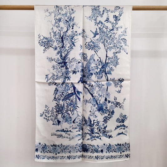 BCHICU Lit. Birdsong On The Branch 55cm*173cm 100% Silk Satin Long Shawls&Scarves