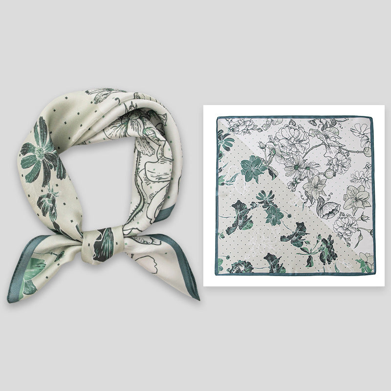 BCHICU 100% Premium Valentine's Day Silk Scarf Small Square Silk 53cm*53cm Neckerchiefs&Bandana