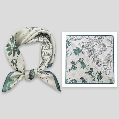 BCHICU 100% Premium Valentine's Day Silk Scarf Small Square Silk 53cm*53cm Neckerchiefs&Bandana