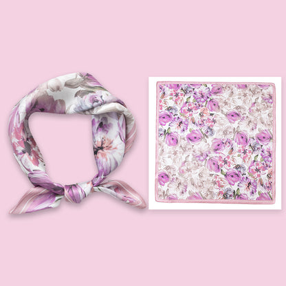 BCHICU 100% Premium Valentine's Day Silk Scarf Small Square Silk 53cm*53cm Neckerchiefs&Bandana
