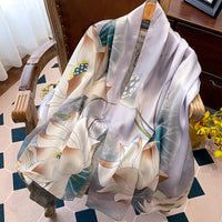 BCHICU Printing 20# 50cm*170cm 100% Silk Shawls&Scarves