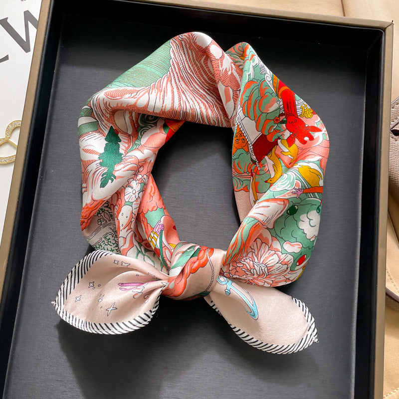 BCHICU 100% Small Square Silk Winter Scarf 53cm*53cm Neckerchiefs&Bandana
