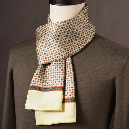 BCHICU 100% Mulberry Silk High-end Men's Scarf 160cm*26cm  : Versatile Long Business Scarf for Spring, Autumn, and Winter — Perfect Gift for Boyfriend