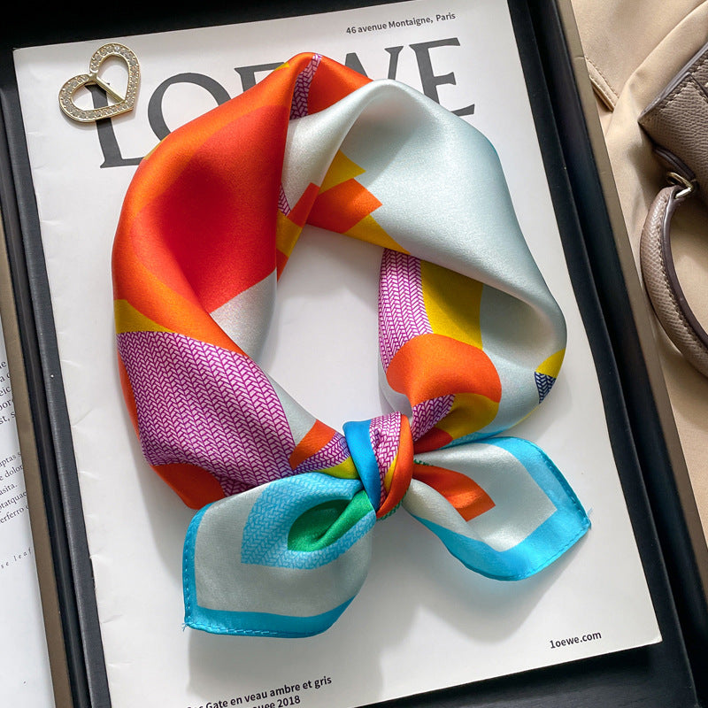 BCHICU 100% Small Square Silk Winter Scarf 53cm*53cm Neckerchiefs&Bandana