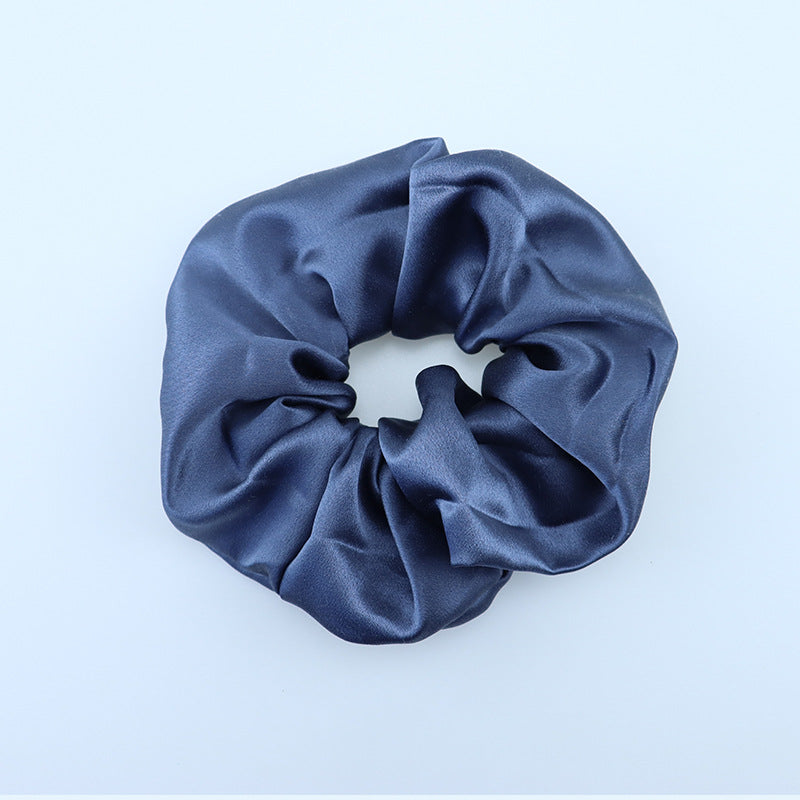 BCHICU Grayish Blue Fully Handmade 30mm Silk Hairband 6cm Side Width 100% Mulberry Silk