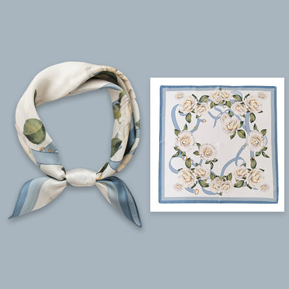 BCHICU 100% Premium Valentine's Day Silk Scarf Small Square Silk 53cm*53cm Neckerchiefs&Bandana