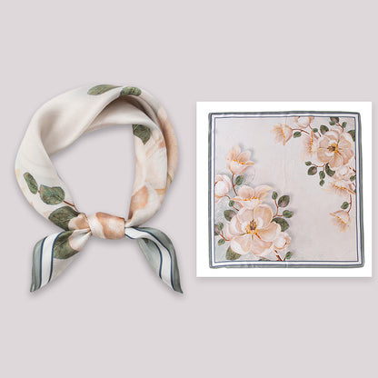 BCHICU 100% Premium Valentine's Day Silk Scarf Small Square Silk 53cm*53cm Neckerchiefs&Bandana