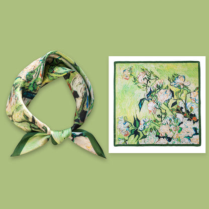 BCHICU 100% Premium Valentine's Day Silk Scarf Small Square Silk 53cm*53cm Neckerchiefs&Bandana