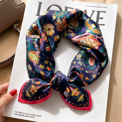 BCHICU 100% Small Square Silk Winter Scarf 53cm*53cm Neckerchiefs&Bandana