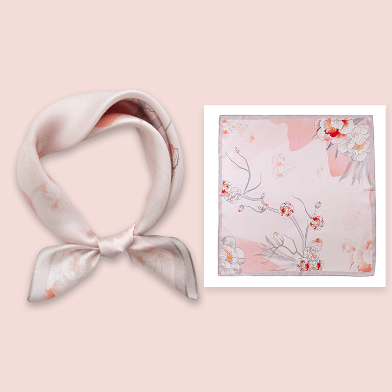 BCHICU 100% Premium Valentine's Day Silk Scarf Small Square Silk 53cm*53cm Neckerchiefs&Bandana