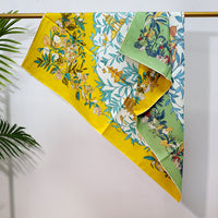 BCHICU Double-Sided Heterochromatic Printing 06# 88cm*88cm A Large Square 100% Silk Scarves